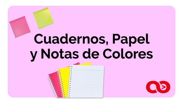 Cuadernos, Papel y Notas de Colores